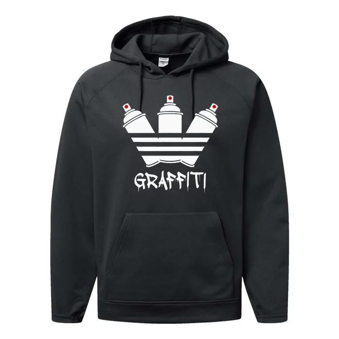 Graffiti Spray Cans Red Nozzle Unisex Performance Fleece Hoodie