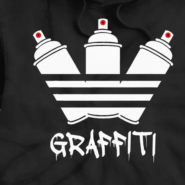 Graffiti Spray Cans Red Nozzle Unisex Tie Dye Hoodie