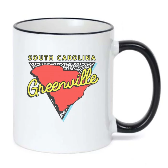 Greenville South Carolina Sc Retro Souvenirs Black Color Changing Mug