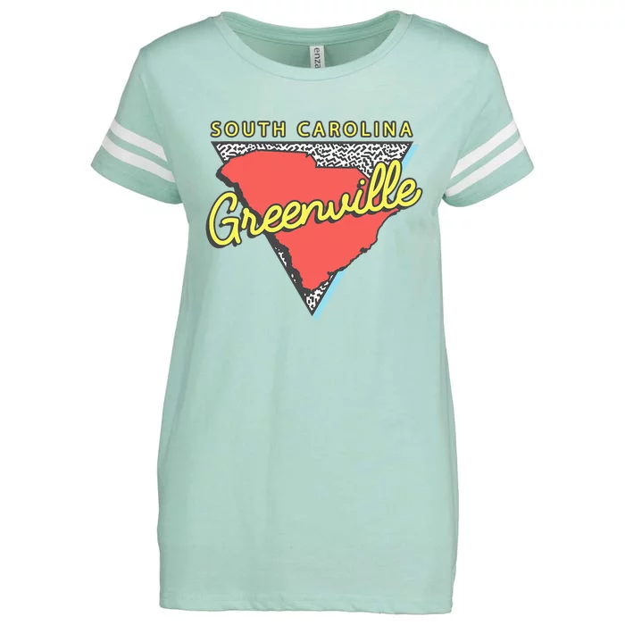 Greenville South Carolina Sc Retro Souvenirs Enza Ladies Jersey Football T-Shirt