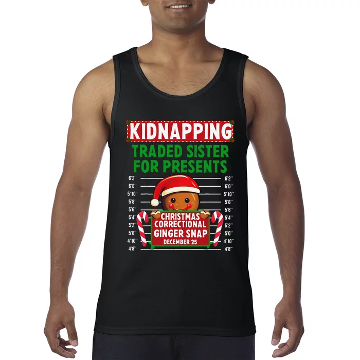 Ginger Snap Christmas Correctional Funny Inmate Xmas Party Tank Top