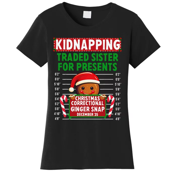 Ginger Snap Christmas Correctional Funny Inmate Xmas Party Women's T-Shirt