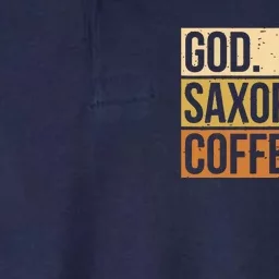 God Saxophone Coffee Saxophonist Saxist Sax Church Saxophone Softstyle Adult Sport Polo