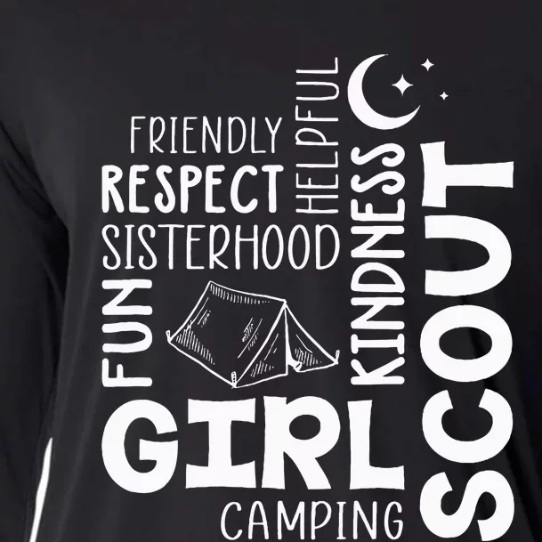 Girl Scout Camping Adventure Scout Troop Cookie Dealer Cooling Performance Long Sleeve Crew