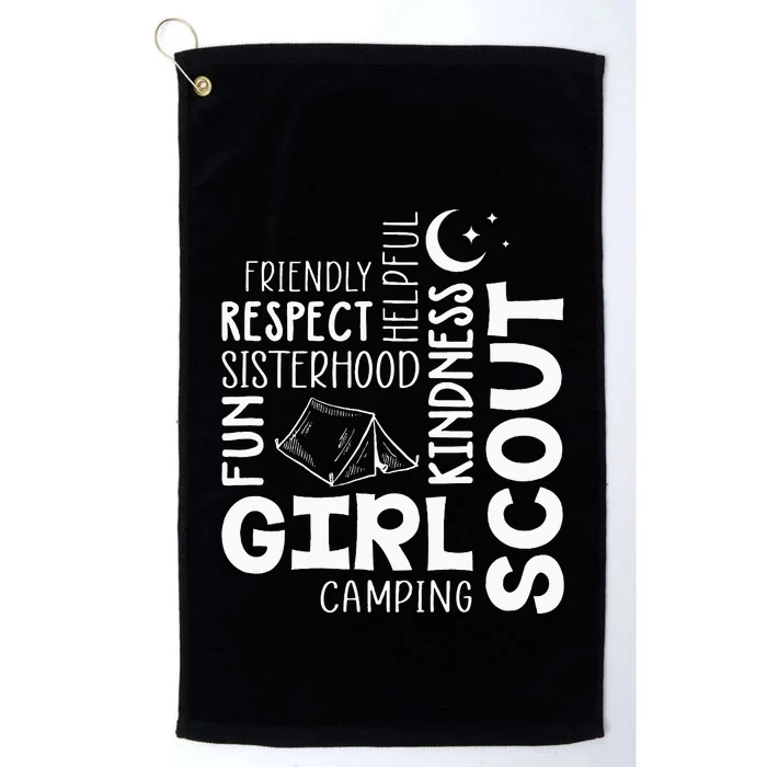 Girl Scout Camping Adventure Scout Troop Cookie Dealer Platinum Collection Golf Towel