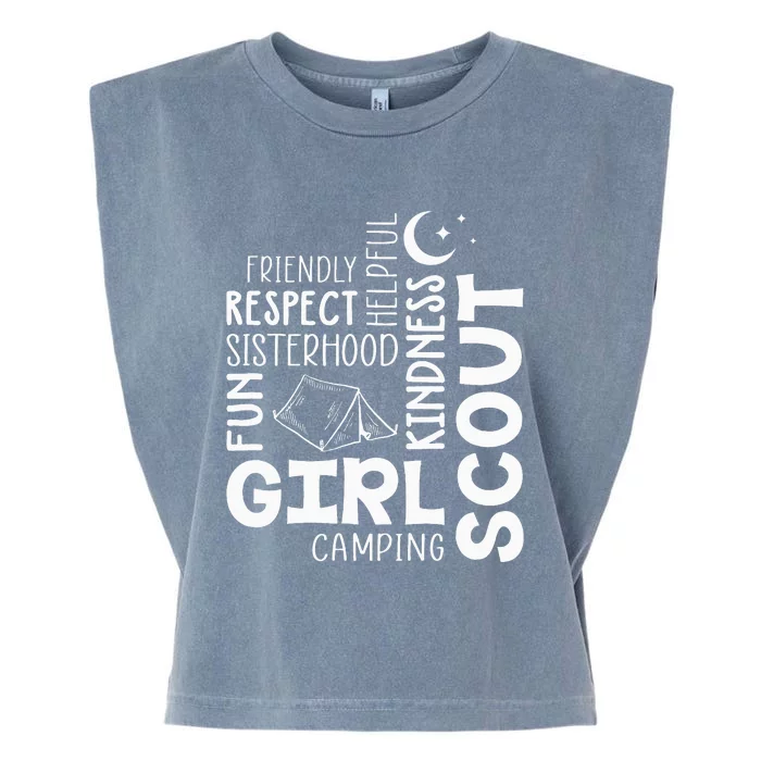 Girl Scout Camping Adventure Scout Troop Cookie Dealer Garment-Dyed Women's Muscle Tee