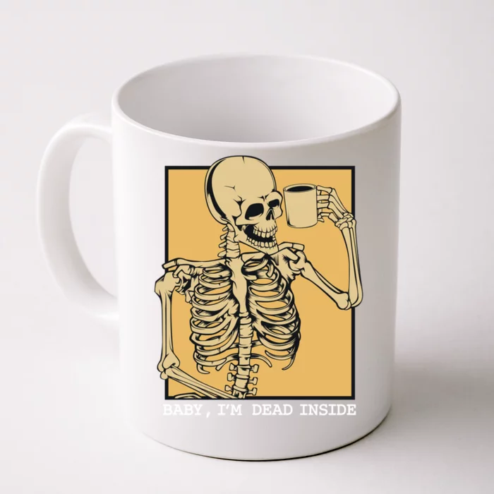 Grunge Skeleton Coffee Cup Mug Coffeeers Skull Dead Meaningful Gift Front & Back Coffee Mug