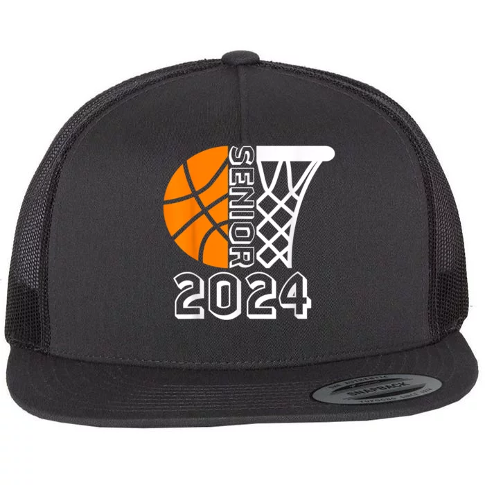 Graduate Senior Class Of 2024 Basketball Player Graduation Flat Bill Trucker Hat