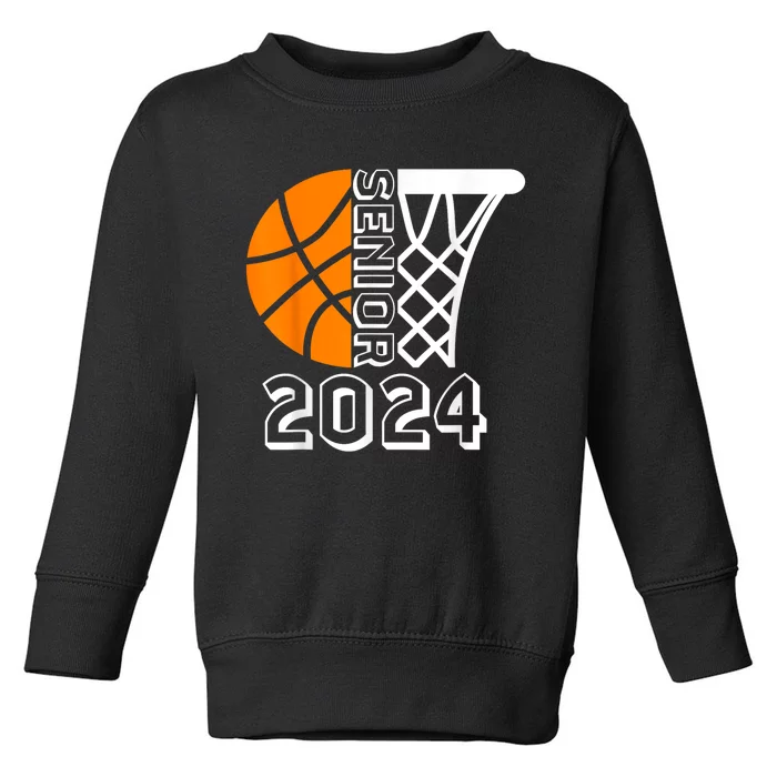 Graduate Senior Class Of 2024 Basketball Player Graduation Toddler Sweatshirt