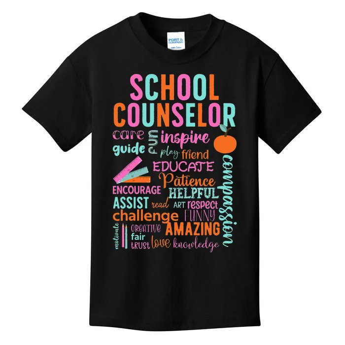 groovy School Counselor School Counseling Week Kids T-Shirt