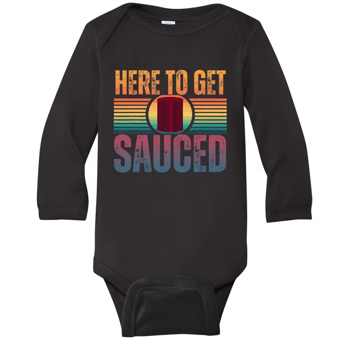 getting sauced cranberry getting sauced Baby Long Sleeve Bodysuit