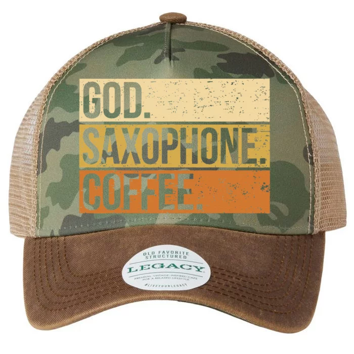 God Saxophone Coffee Saxophonist Saxist Sax Church Saxophone Legacy Tie Dye Trucker Hat