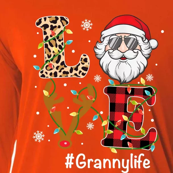 Granny Santa Christmas Family Love Granny Life Xmas Pajama Gift Cooling Performance Long Sleeve Crew