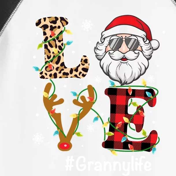 Granny Santa Christmas Family Love Granny Life Xmas Pajama Gift Toddler Fine Jersey T-Shirt