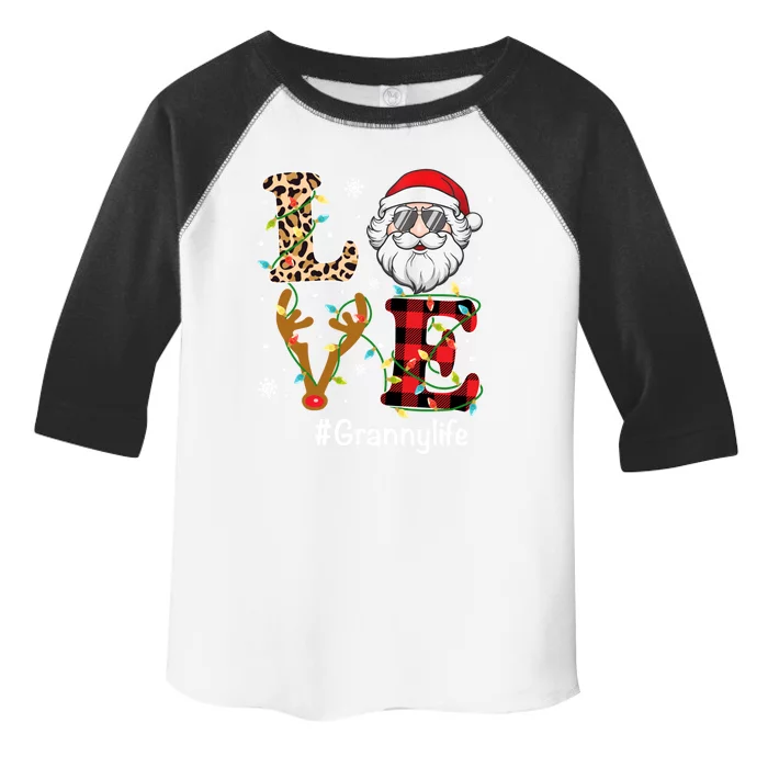 Granny Santa Christmas Family Love Granny Life Xmas Pajama Gift Toddler Fine Jersey T-Shirt