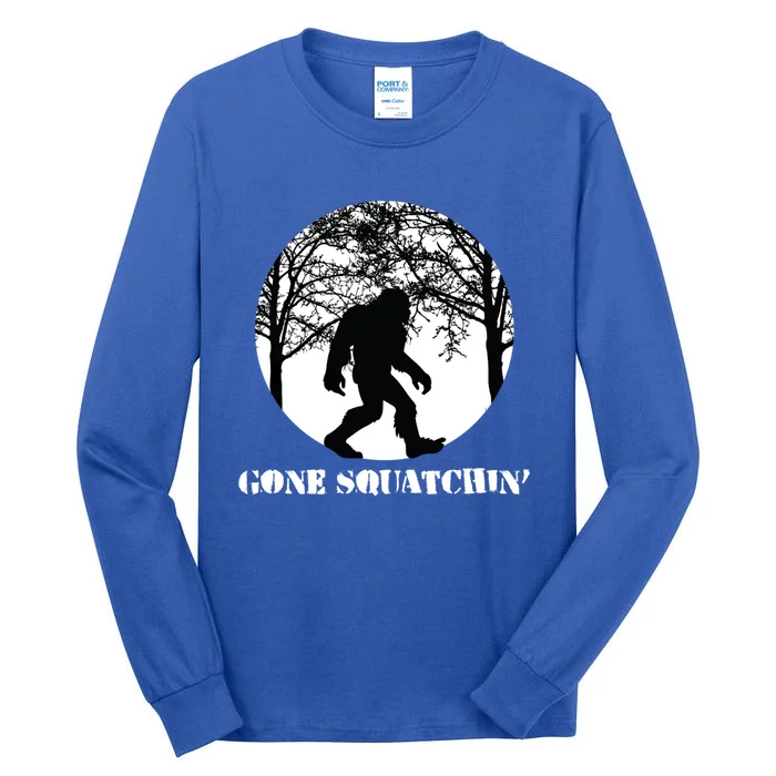 Gone Squatchin Cryptid Sasquatch Bigfoot Hunter Great Gift Tall Long Sleeve T-Shirt