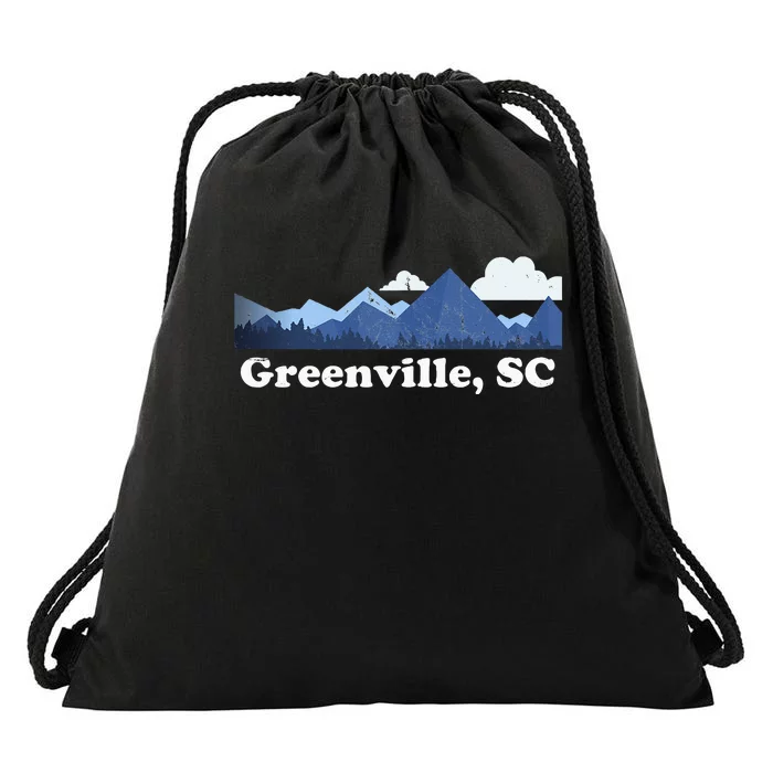 Greenville South Carolina Blue Ridge Mountains Drawstring Bag