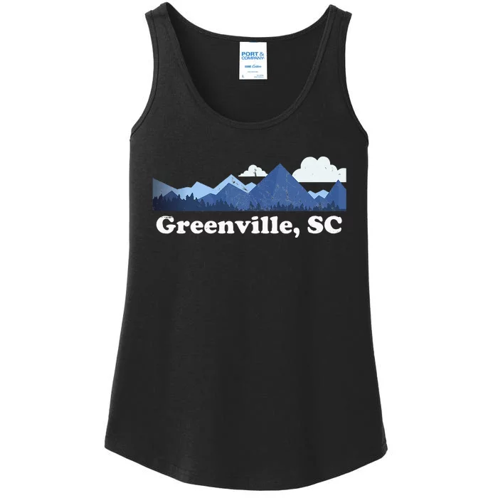 Greenville South Carolina Blue Ridge Mountains Ladies Essential Tank