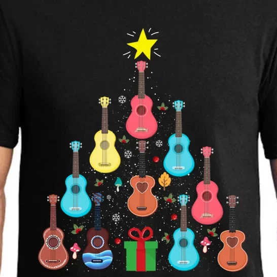 Guitars Snowball Christmas Tree Merry Xmas Boys Gift Pajama Set