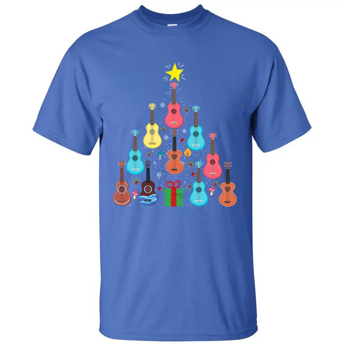 Guitars Snowball Christmas Tree Merry Xmas Boys Gift Tall T-Shirt