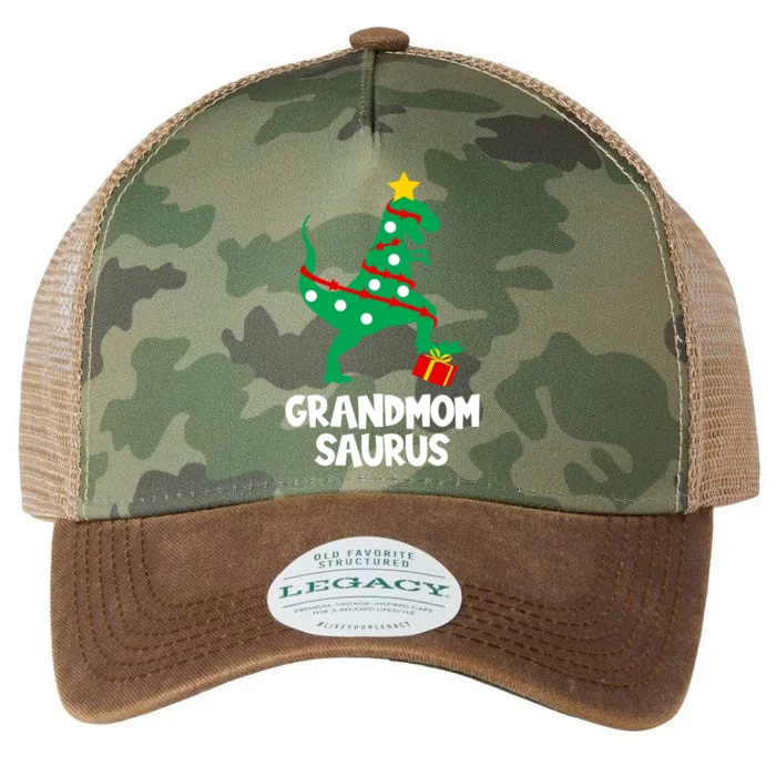 Grandmom Saurus Christmas Star Family Matching Dinosaur Gift Legacy Tie Dye Trucker Hat