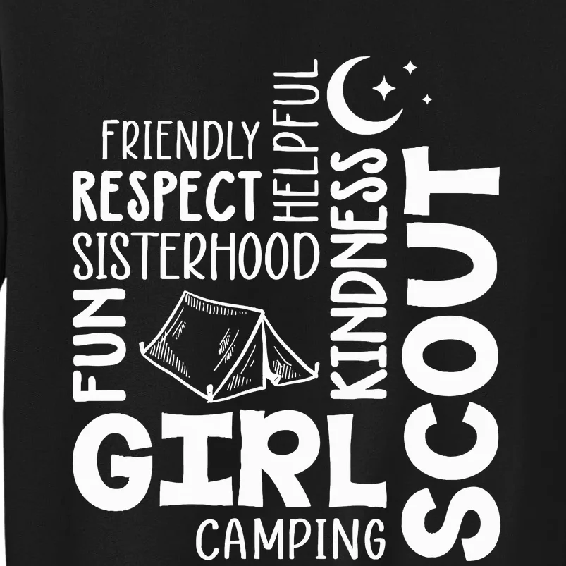 Girl Scout Camping Adventure Scout Troop Cookie Dealer Tall Sweatshirt