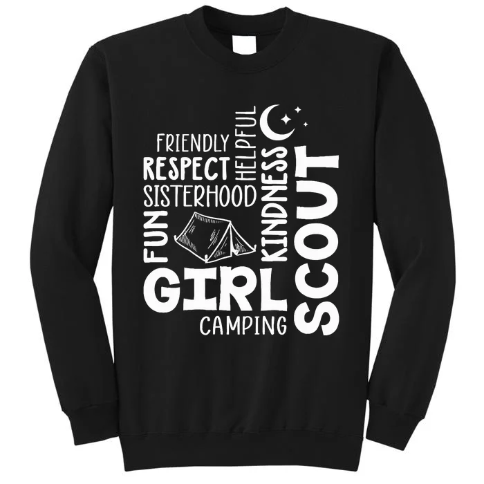 Girl Scout Camping Adventure Scout Troop Cookie Dealer Tall Sweatshirt