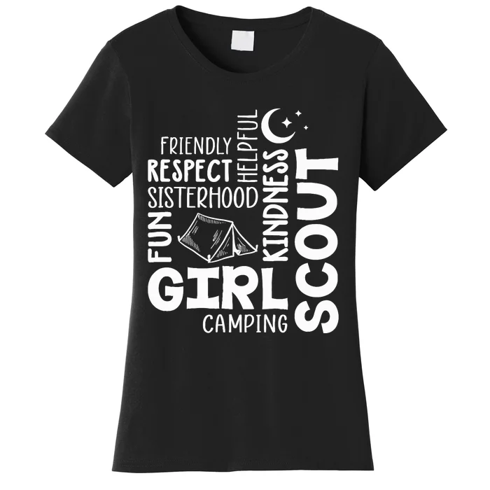 Girl Scout Camping Adventure Scout Troop Cookie Dealer Women's T-Shirt