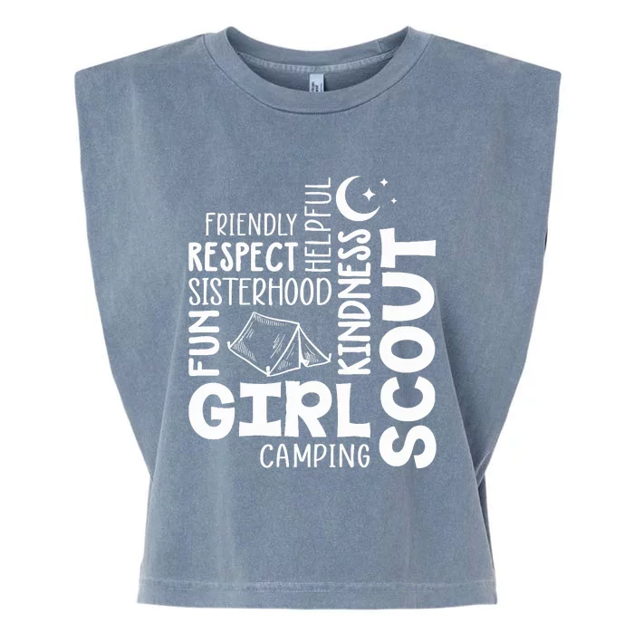 Girl Scout Camping Adventure Scout Troop Cookie Dealer Garment-Dyed Women's Muscle Tee