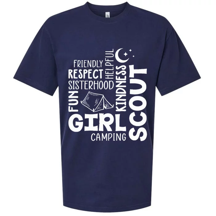 Girl Scout Camping Adventure Scout Troop Cookie Dealer Sueded Cloud Jersey T-Shirt