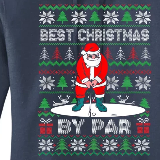 Golf Santa Claus Best Christmas By Par Women's Pullover Hoodie