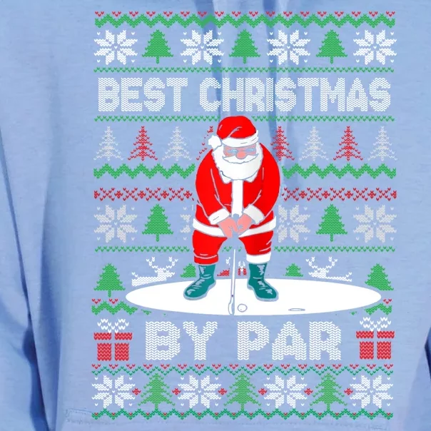 Golf Santa Claus Best Christmas By Par Unisex Surf Hoodie