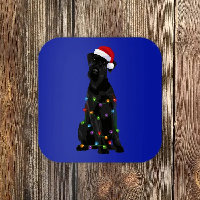 Giant Schnauzer Christmas Lights Xmas Dog Lover Gift Coaster