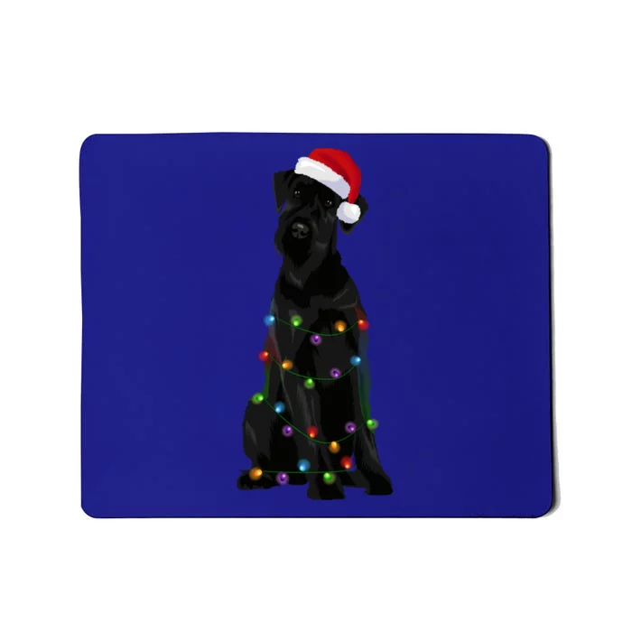 Giant Schnauzer Christmas Lights Xmas Dog Lover Gift Mousepad