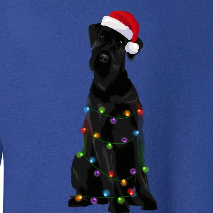 Giant Schnauzer Christmas Lights Xmas Dog Lover Gift Toddler Sweatshirt