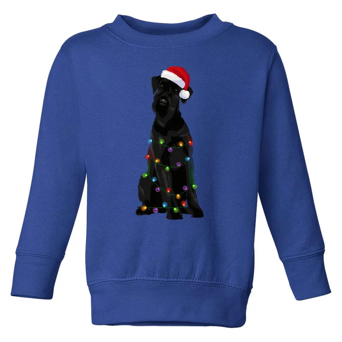 Giant Schnauzer Christmas Lights Xmas Dog Lover Gift Toddler Sweatshirt