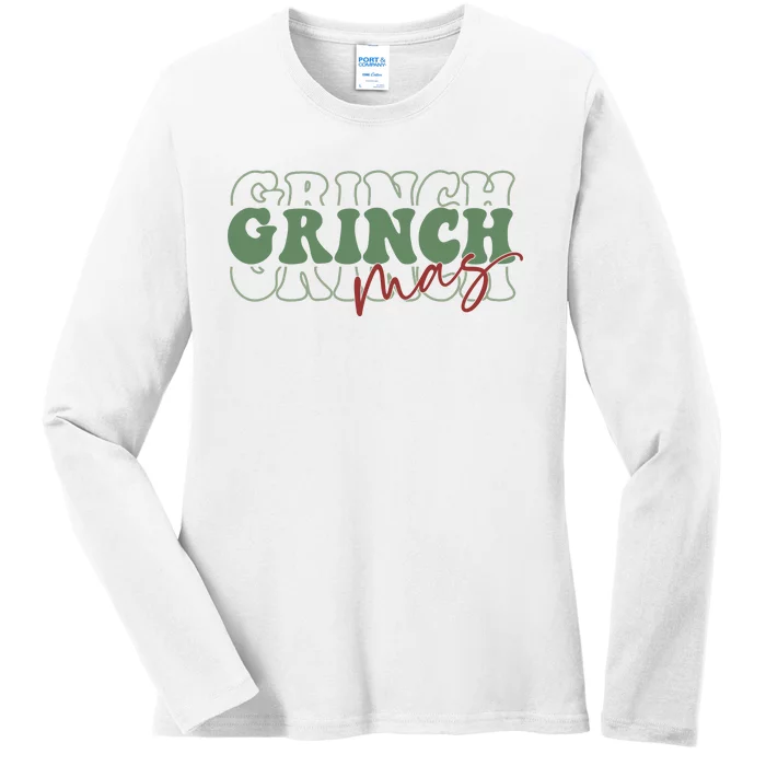 Grinchmas Super Cute Christmas Ladies Long Sleeve Shirt