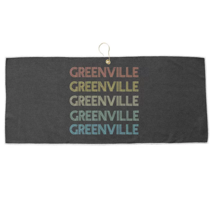 Greenville South Carolina Pride Vintage State Large Microfiber Waffle Golf Towel