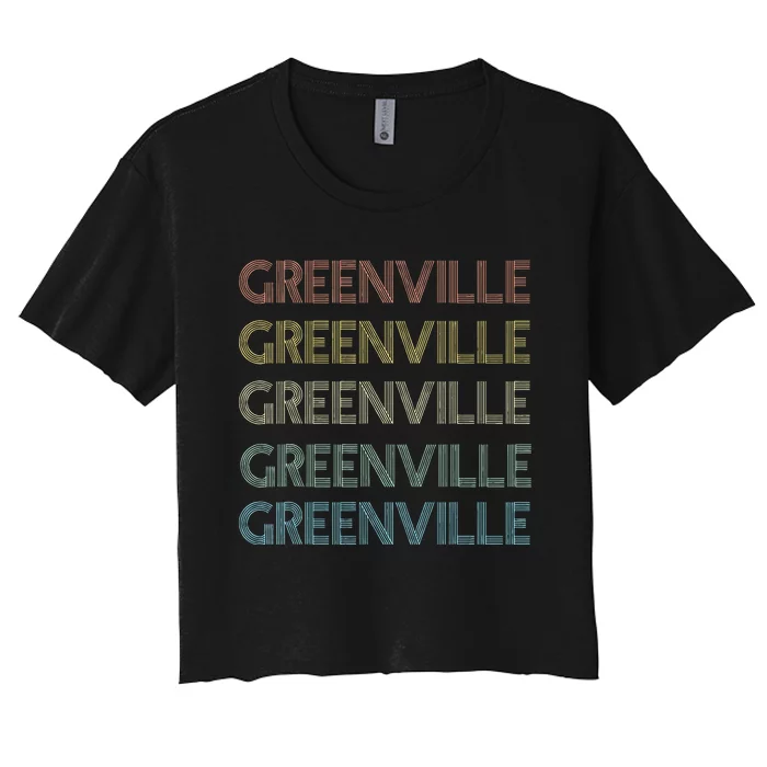 Greenville South Carolina Pride Vintage State Women's Crop Top Tee