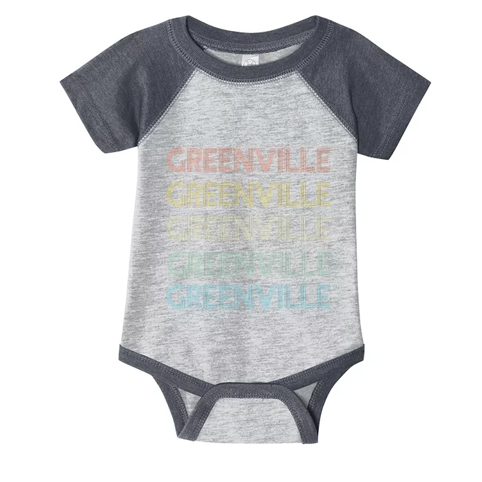 Greenville South Carolina Pride Vintage State Infant Baby Jersey Bodysuit