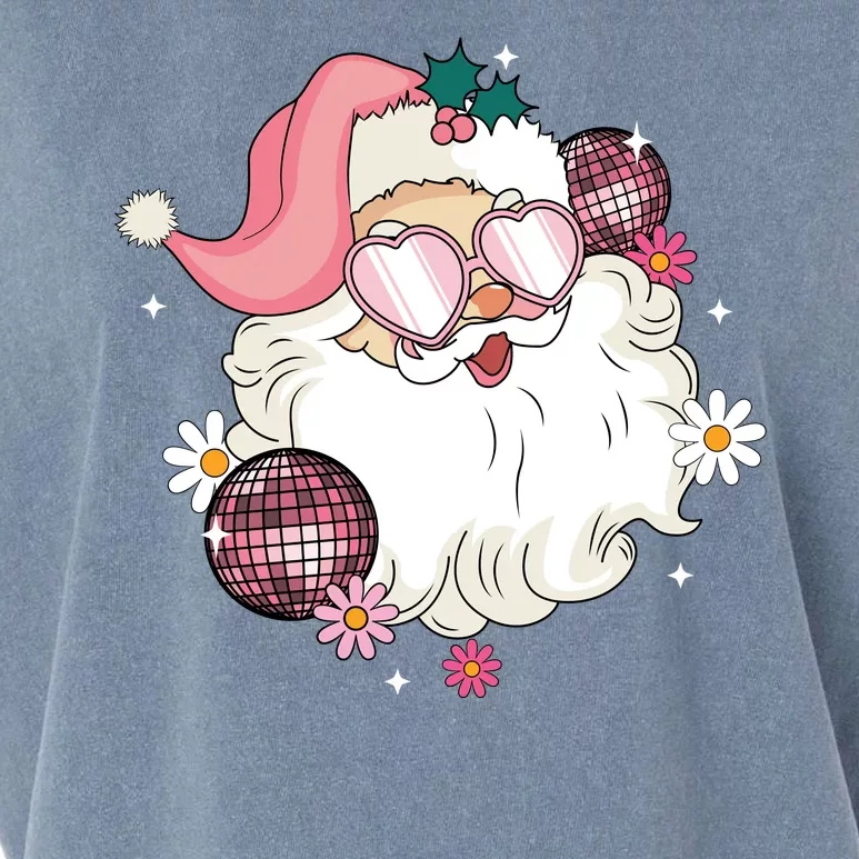 Groovy Santa Claus Disco Christmas Holiday Garment-Dyed Women's Muscle Tee