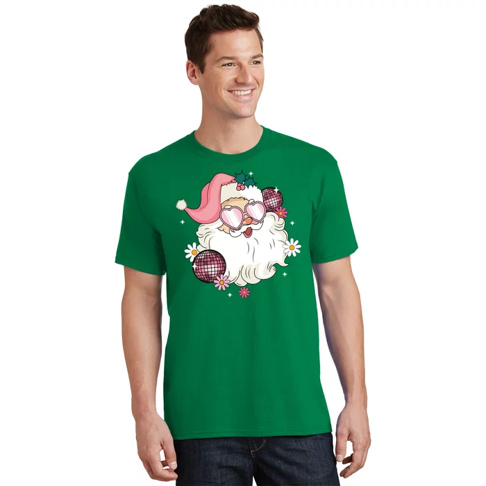 Groovy Santa Claus Disco Christmas Holiday T-Shirt