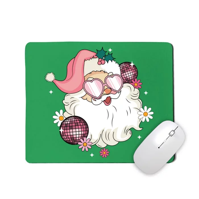 Groovy Santa Claus Disco Christmas Holiday Mousepad