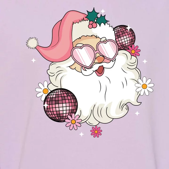 Groovy Santa Claus Disco Christmas Holiday Garment-Dyed Sweatshirt