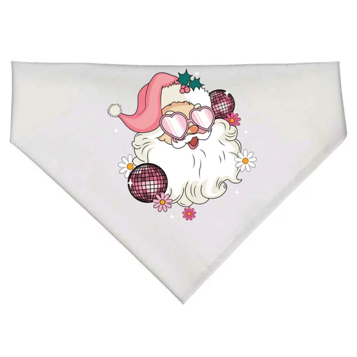 Groovy Santa Claus Disco Christmas Holiday USA-Made Doggie Bandana