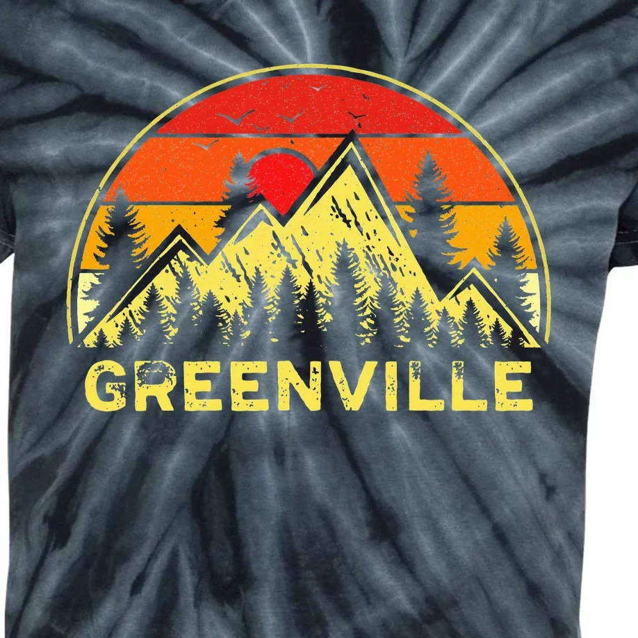 Greenville South Carolina Sc Mountains Hiking Souvenir Kids Tie-Dye T-Shirt