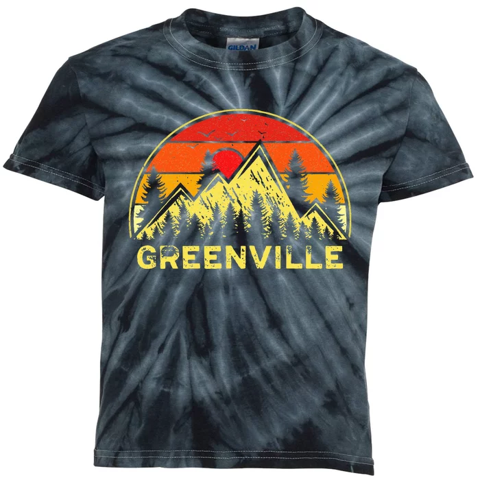 Greenville South Carolina Sc Mountains Hiking Souvenir Kids Tie-Dye T-Shirt