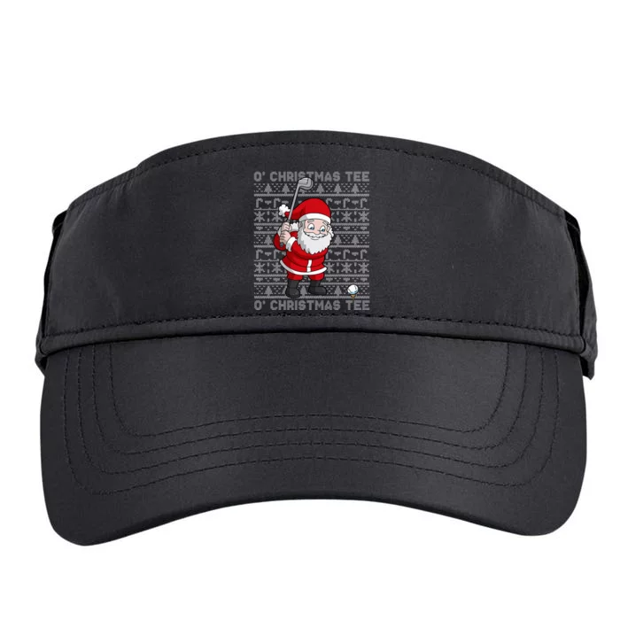 Golf Santa Claus O' Christmas  Golfing Golfer Humor Adult Drive Performance Visor