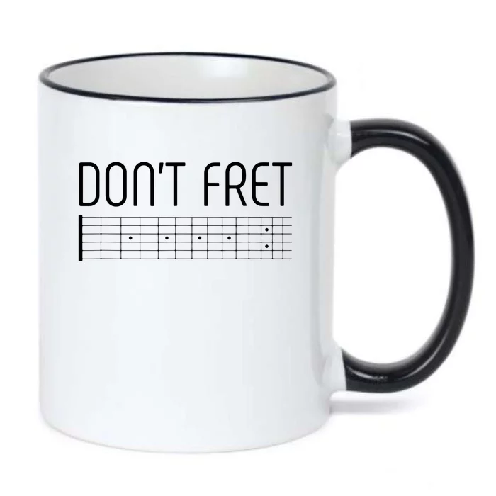 Guitar Shirts Dont Fret Black Color Changing Mug