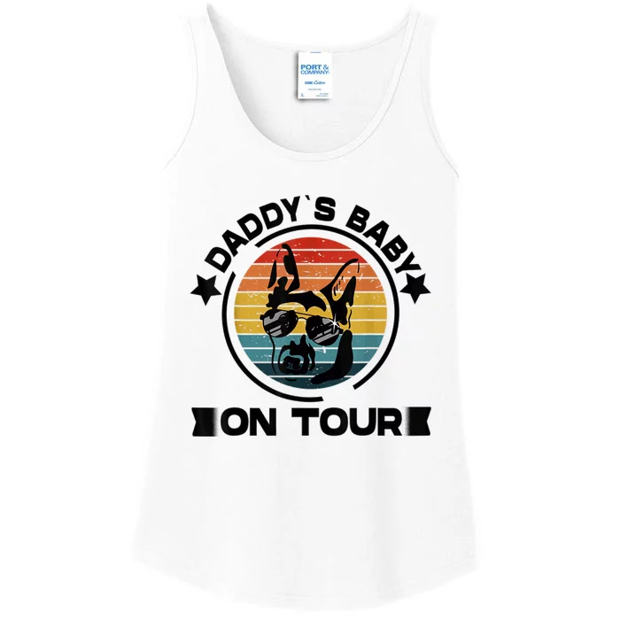 German Shepherd Daddys Dog On Tour Vintage German Shepard Ladies Essential Tank